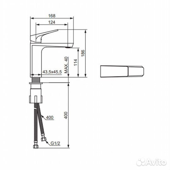 Смеситель для раковины Damixa Merkur 400210000