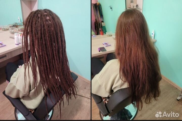 Натуральные дреды заплетение расплетение коррекция