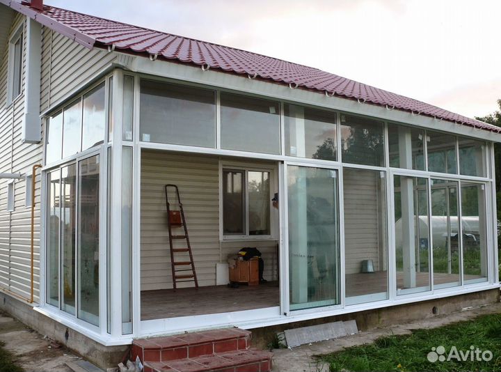 Остекление терассы с обшивкой