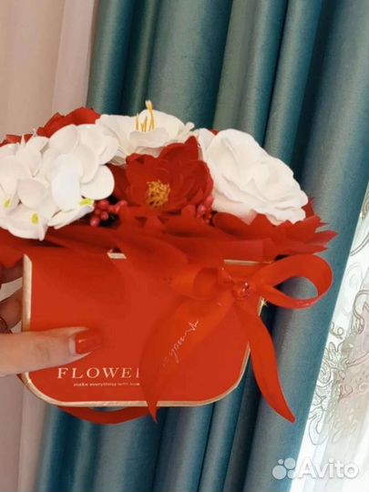 Корзинка из мыльных роз