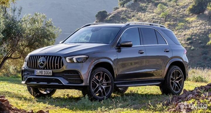 Диффузор с насадками на бампер w167 GLE 53 AMG