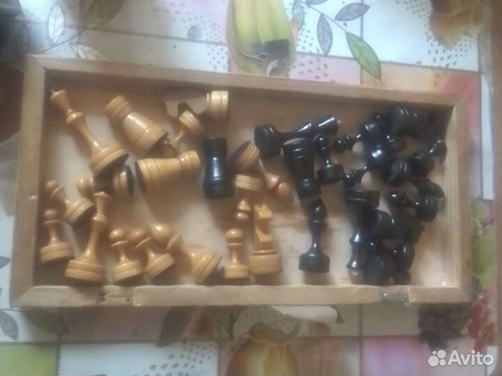 Шахматные фигуры СССР дерево.комплект32 шт