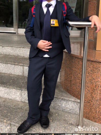 Школьная форма синяя на 1 класс + туфли