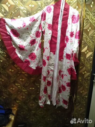 Халат женский шелковый - кимоно