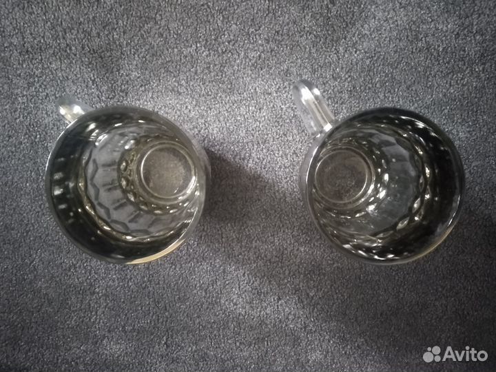 Винтажные пивные кружки осз с позолотой,практичные