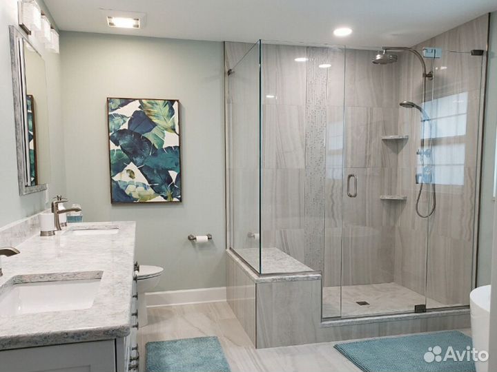 Стеклянные ограждения для душа