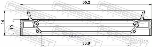 Сальник привода 35X55X10X14 95jey-35551014c Febest