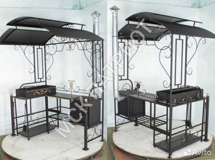 Мангал с крышей