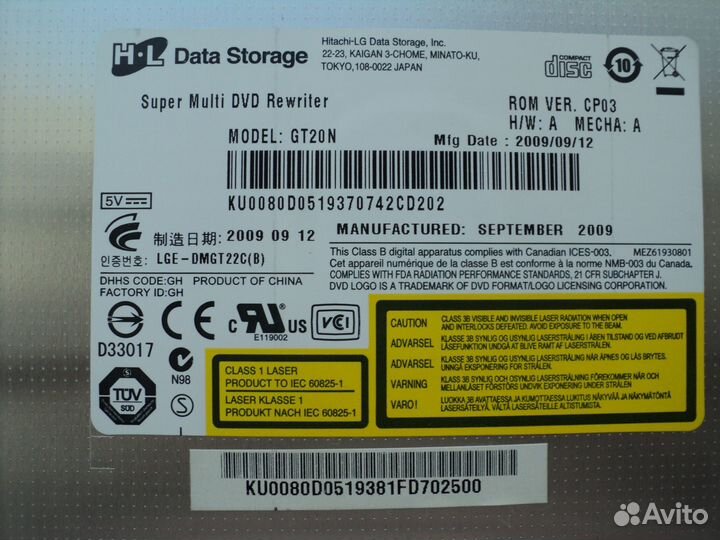 DVD приводы для ноутбука TS / HL