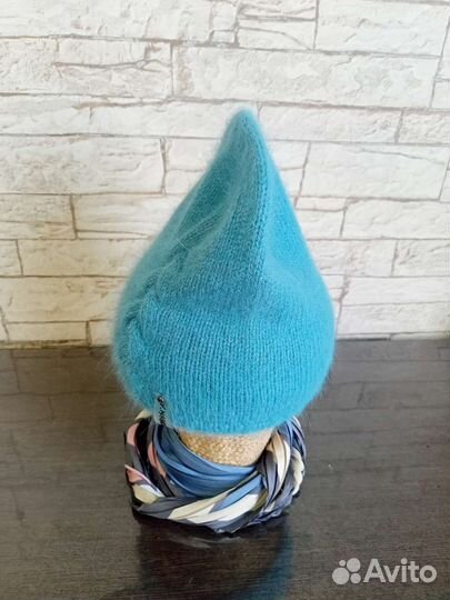 Шапка бини из пуха норки, 55-57