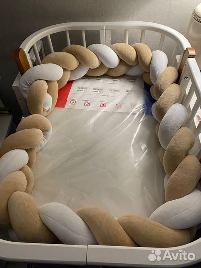 Бортик коса в кроватку