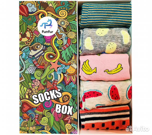 Носки Funfur Fruits в наборе 5 пар