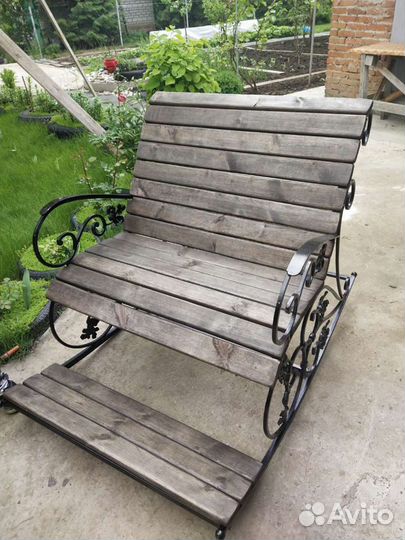 Кресло качалка кованая