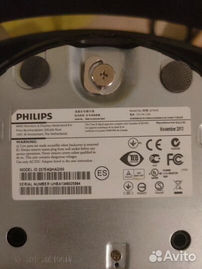 Монитор IPS Philips 227E диагональ 21,5