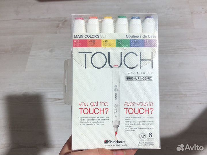 Набор маркеров Touch Brash 6 основных цветов