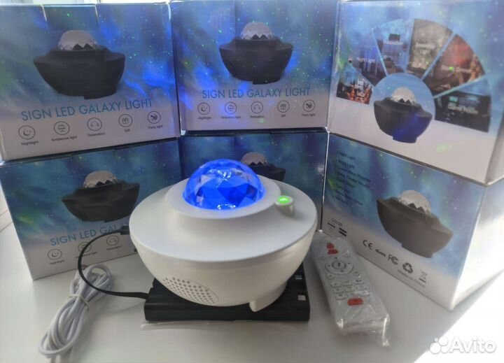 Проектор звездного неба Блютуз колонка 8w стерео