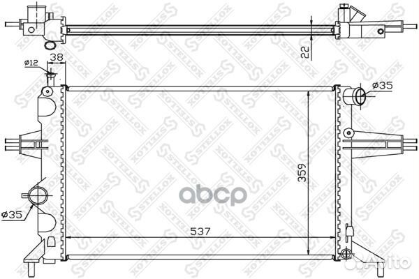 10-25163-SX радиатор системы охлаждения Opel A