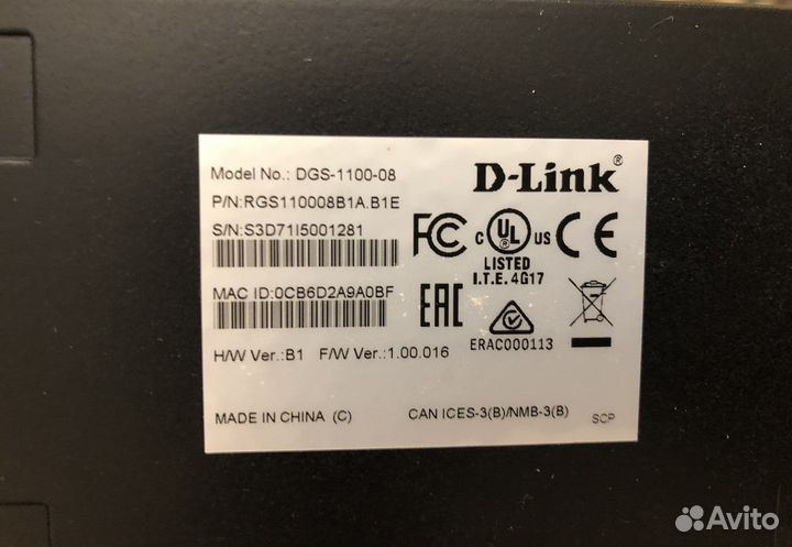 Коммутатор D-Link DJS-1100-08