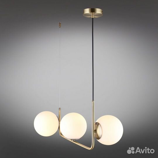 Люстра подвесная металл и стекло в прихожую модерн