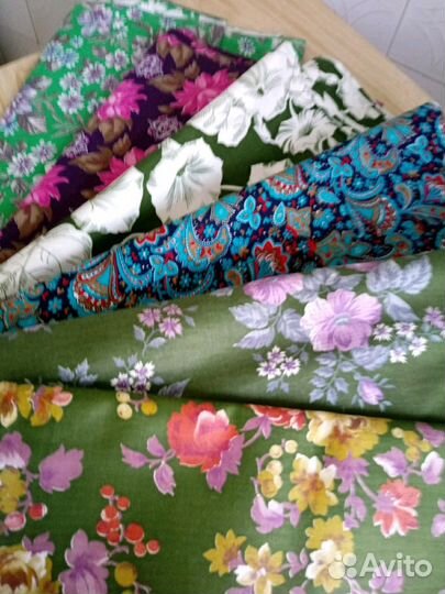 Отрезы ткани натуральные х/б