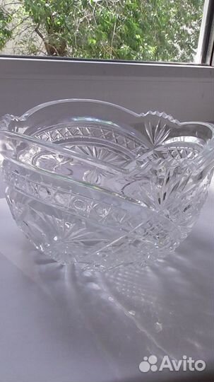 Ваза-салатник. Хрусталь СССР