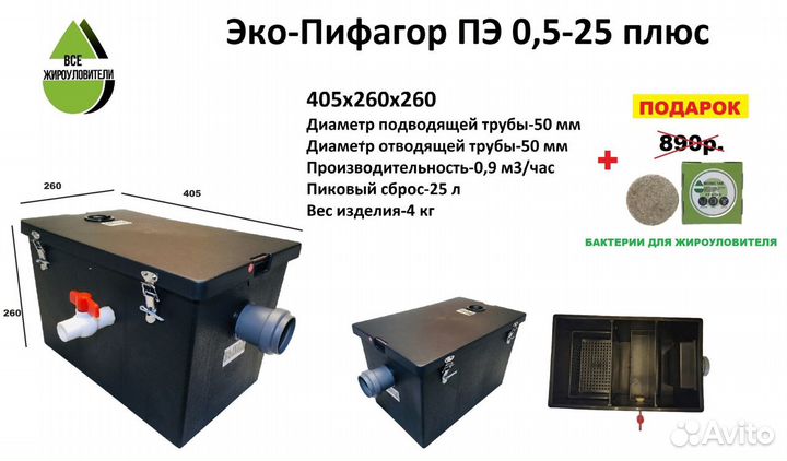 Жироуловитель под мойку, CT 0,3-20+ (Bionic )