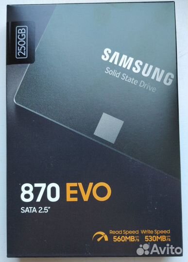 Новый SSD Samsung 870 EVO, 250 GB Жёсткий диск