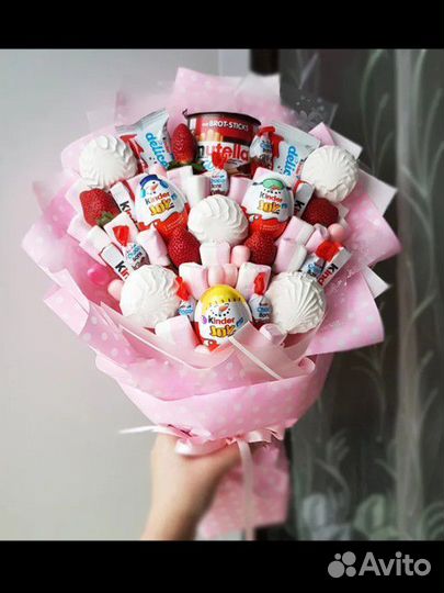 Сладкий букет на 8 марта