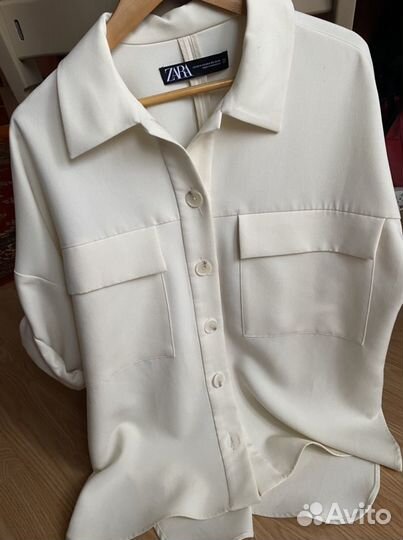 Рубашка zara xs(oversize)