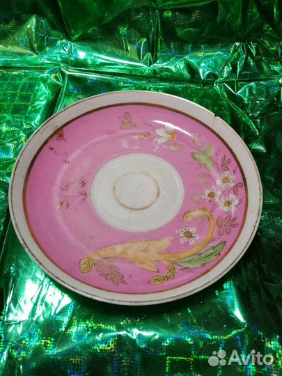 Чайная пара фарфор Кузнецов антиквариат