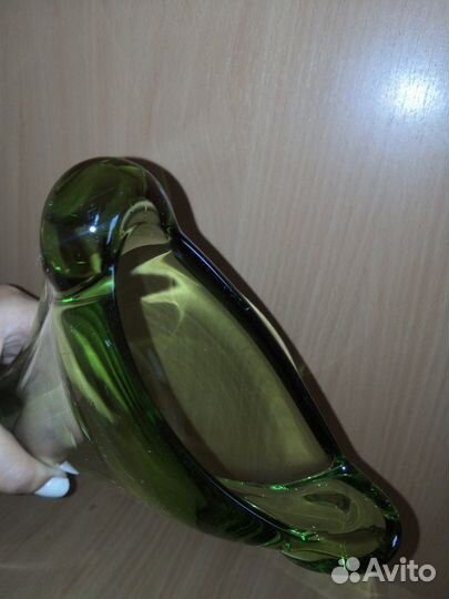 Шикарная ваза Egermann - гутное богемское стекло