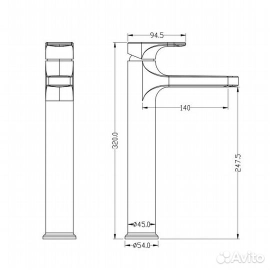 Смеситель для раковины Boheme Spectre 452-NB