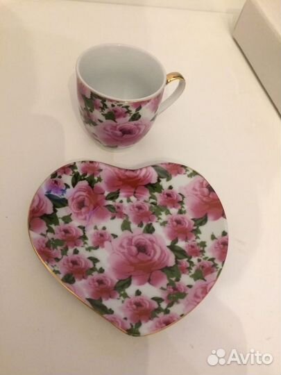 Набор кофейный 4 предмета, фарфор (Новый)