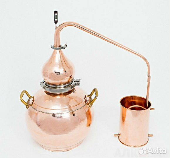 Аламбик медный на 10 л. кламп 4 и 1,5 дюйма