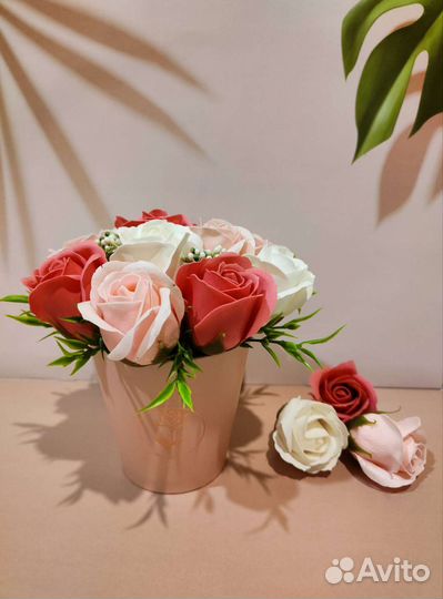 Букет из мыльных роз