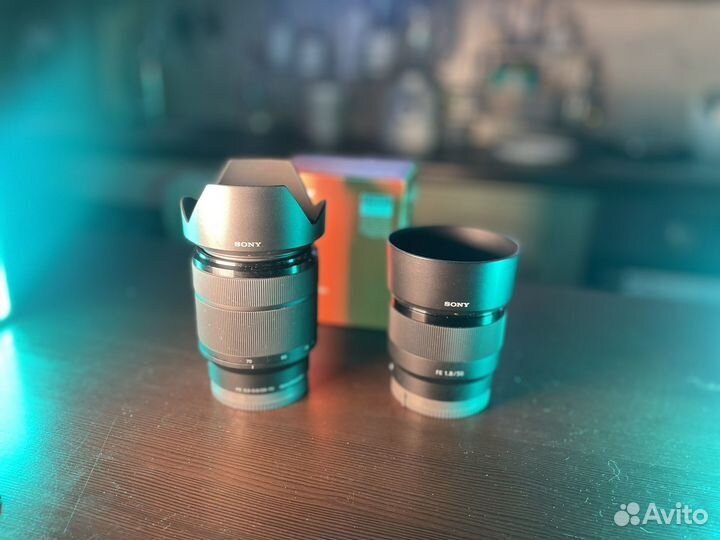 Два Объектива Sony FE 50 f1.8 и Sony fe 28-70