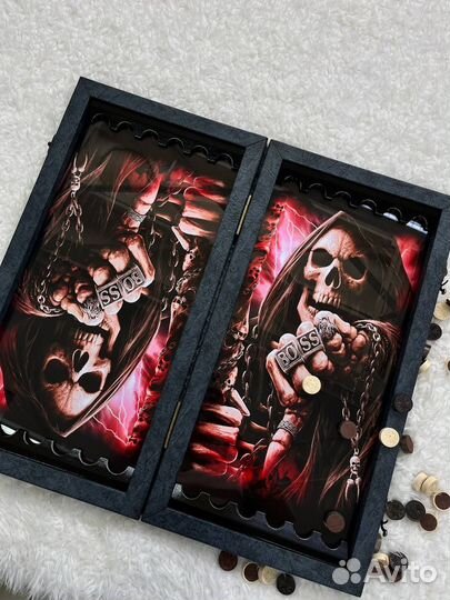 Нарды ручной работы со стеклом 