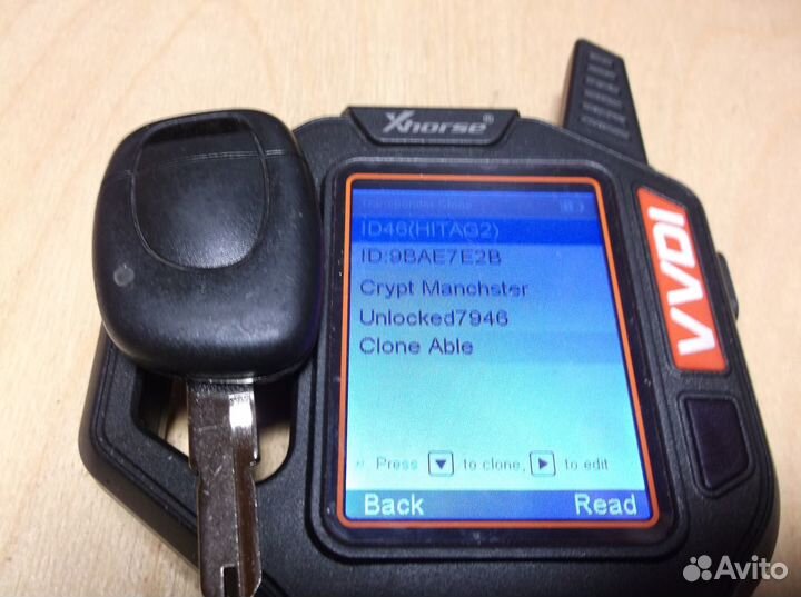 Чип ключ Renault Clio 2, Kangoo 1 кнопка