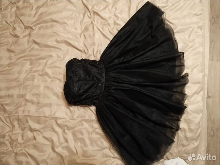 Платье вечернее выпускное чёрное xs-s