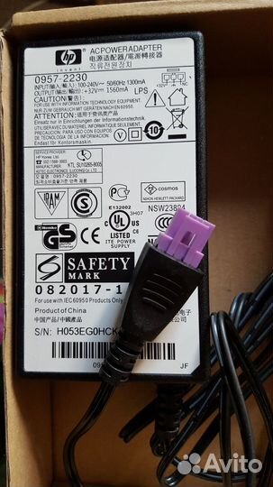 Блок питания принтера hp 32v блок монитора 19v
