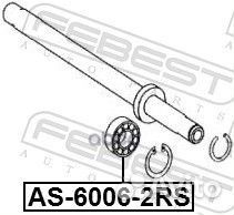 Подшипник генератора AS60062RS Febest