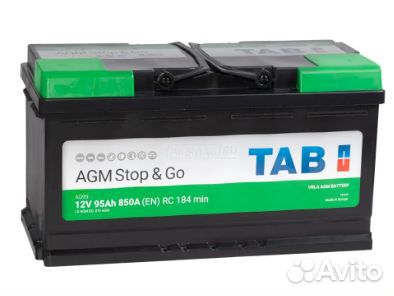 Гелевый аккумулятор автомобильный TAB AGM 95
