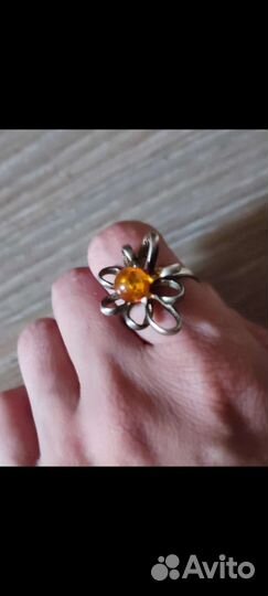 Кольцо серебро