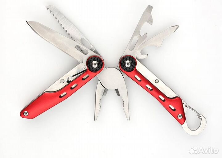 Мультитул Stinger, сталь (красный), 10 инструменто