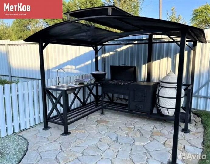 Мангал с крышей