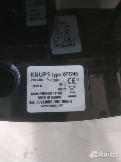 Кофемашина krups XP 7240.В разбор