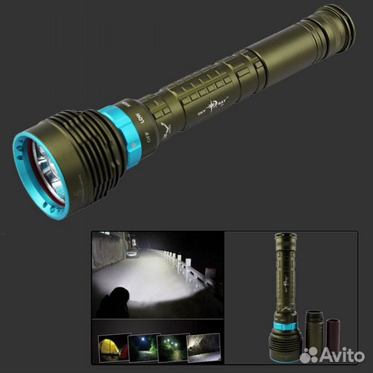 Фонарь 14000 Люмен, Алюминиевый сплав, Дайвинг