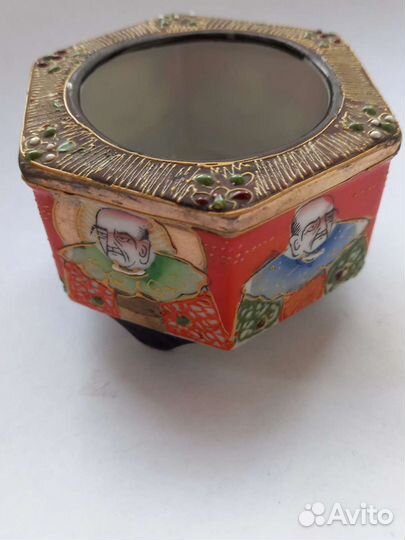 Вазочка Япония роспись эмалевыми красками