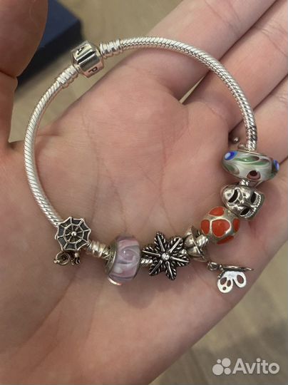 Браслет pandora оригинал с шармами