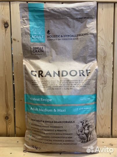 Грандорф корм для собак 4мяса 10кг